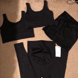 BLANQI bundle - 1 legging new, 1 shorts and 2 bras